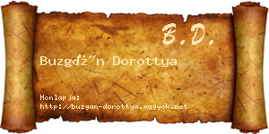 Buzgán Dorottya névjegykártya